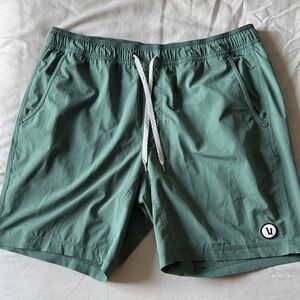 Vuori Men's Seafoam Green Kore Shorts with Drawstring